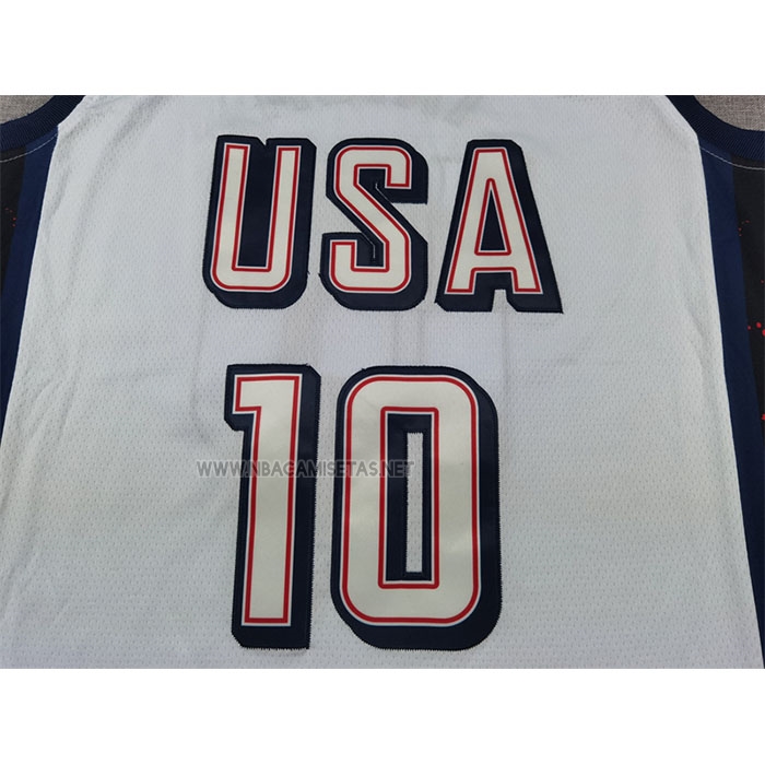 Camiseta USA 2024 Jayson Tatum NO 10 Blanco